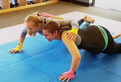 Fitness class in session at Jaguar Gym